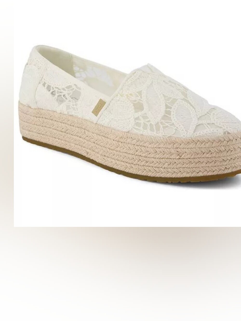 Flats

TOMSWomen's Valencia Cream Lace Espadrille Platform Slip-On